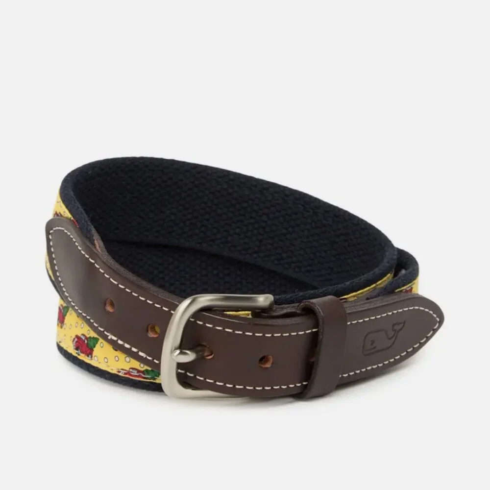 Vineyard Vines Truck Tree Canvas Club Belt